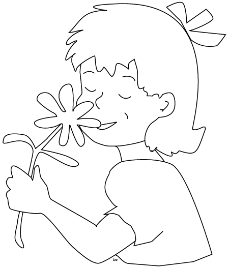 smell flower clipart