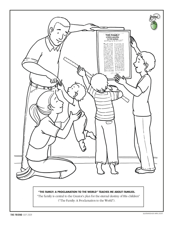 the first family coloring pages - photo #42