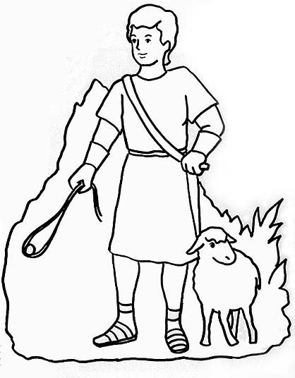 david coloring pages shepherd - photo #29